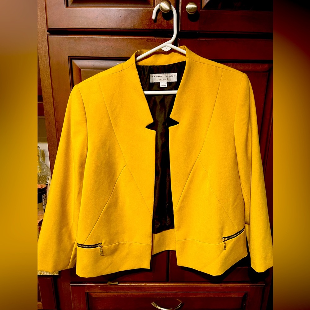 Tahari Mustard Blazer